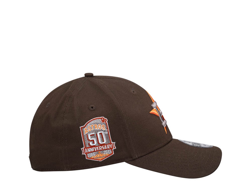 New Era Houston Astros 50th Anniversary Brown Edition 9Forty Strapback Cap