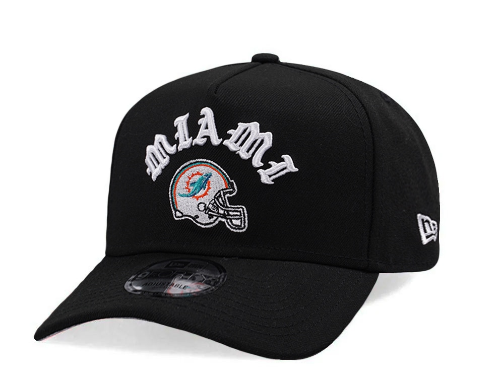 New Era Miami Dolphins Helmet Black Prime Edition 9Forty A Frame Snapback Cap