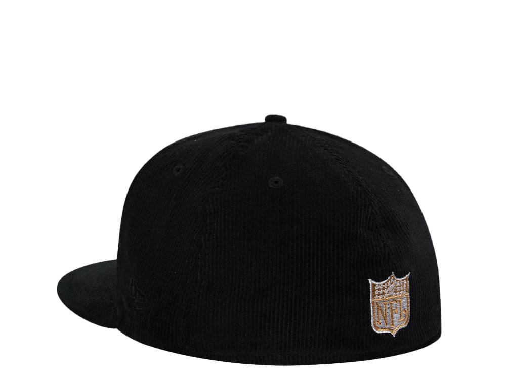 New Era New Orleans Saints Black Cord Throwback Edition 59Fifty Fitted Cap