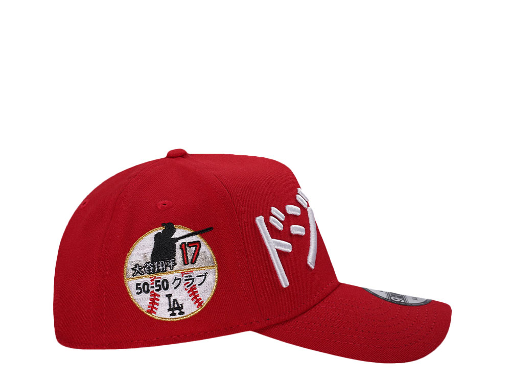 New Era Los Angeles Dodgers Kanji 50 50 Season Ohtani Red Prime Edition 9Forty A Frame Snapback Cap