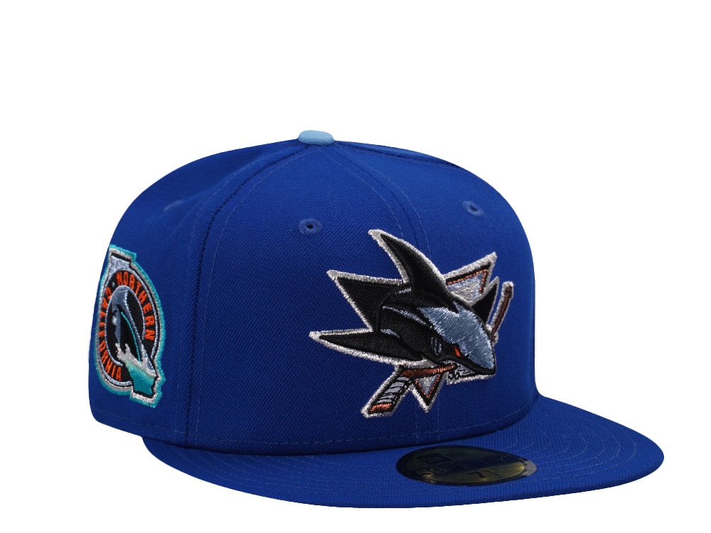 New Era San Jose Sharks Northern California Royal Blue Prime Edition 59Fifty Fitted Cap