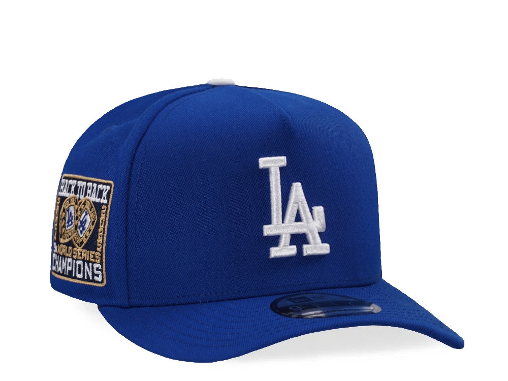 New Era Los Angeles Dodgers  Back to Back World Series Blue Classic Edition 9Fifty A Frame Snapback Cap