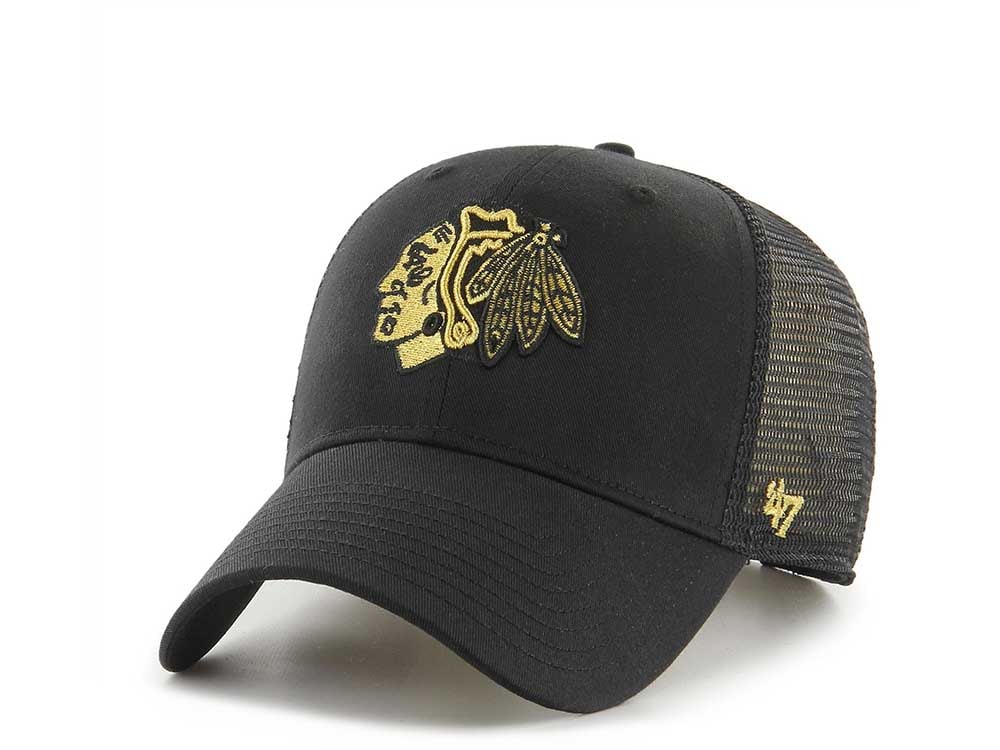 47Brand Chicago Blackhawks Gold Classic Trucker Snapback Cap