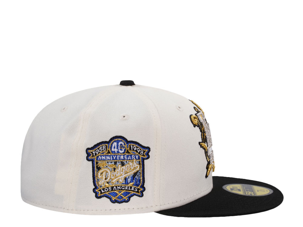 New Era Los Angeles Dodgers 40th Anniversary Metallic Chrome Two Tone Edition 59Fifty Fitted Cap