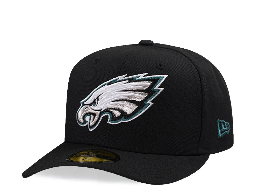 New Era Philadelphia Eagles Black Prime Edition Pre Curved 59Fifty Fitted Cap