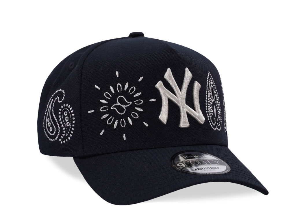 New Era New York Yankees Black Paisley Edition 9Forty A Frame Snapback Cap