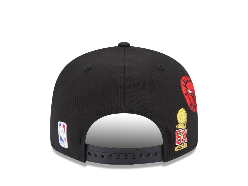 New Era Chicago Bulls 6x NBA Champions Black 9Fifty Snapback Cap