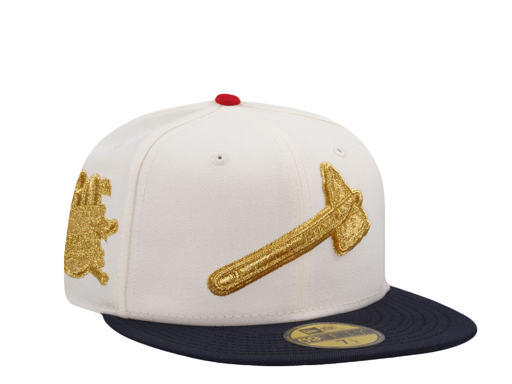 New Era Atlanta Braves 30th Anniversary 24K Chrome Two Tone Edition 59Fifty Fitted Cap