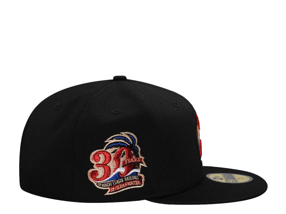 New Era Clearwater Threshers 30th Anniversary Black Throwback Edition 59Fifty Fitted Cap