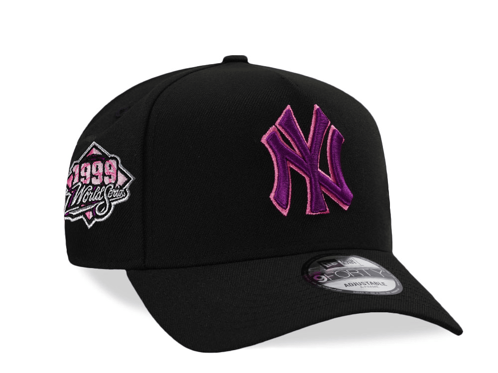 New Era New York Yankees World Series 1999 Magenta Black Prime Edition 9Forty A Frame Snapback Cap