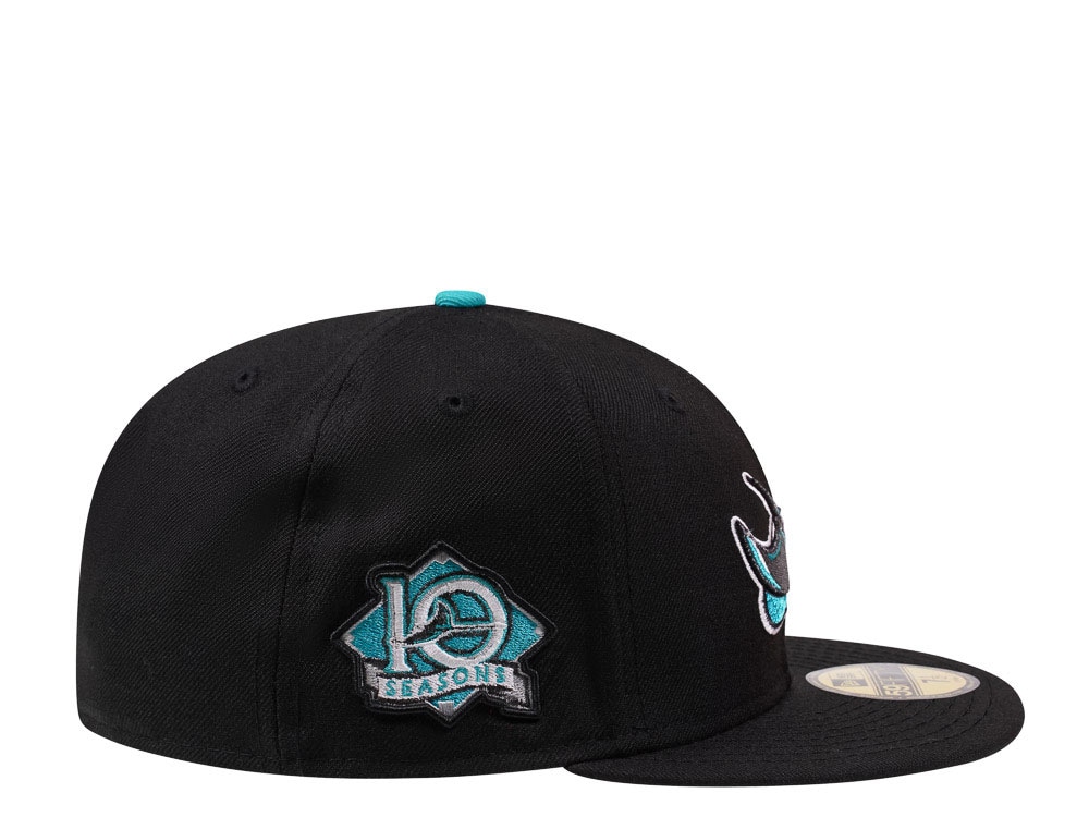 New Era Tampa Bay Rays 10 Seasons Black Pearl  Edition 59Fifty Fitted Cap
