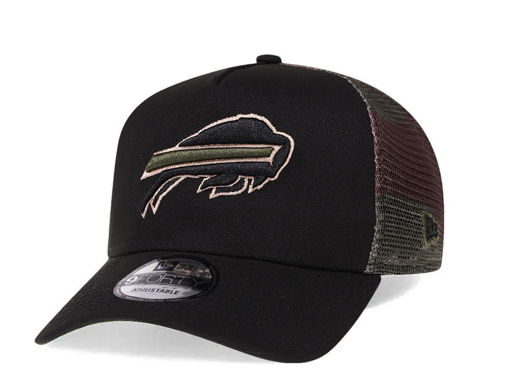New Era Buffalo Bills Camo 9Forty A Frame Trucker Snapback Cap