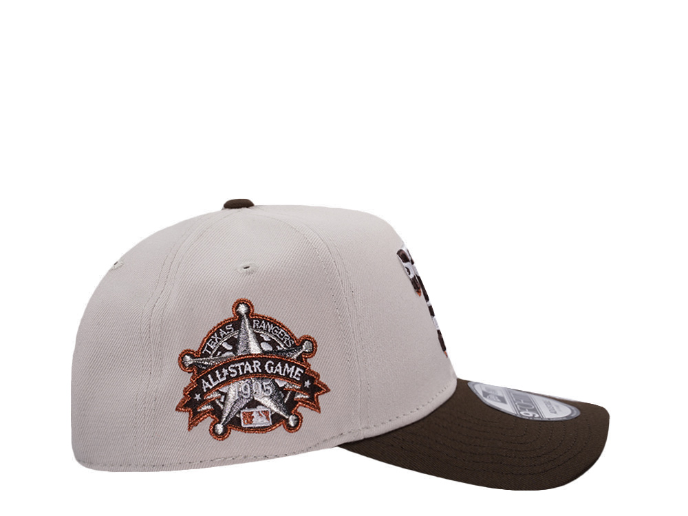 New Era Texas Rangers All Star Game 1995 Chrome Two Tone Edition 9Forty A Frame Snapback Cap