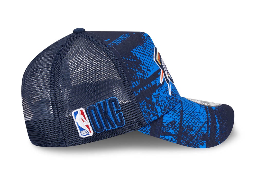 New Era Oklahoma City Thunder NBA Tip Off 2024 Trucker 9Forty A Frame Snapback Cap