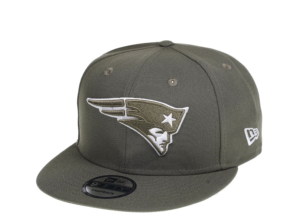 New Era New England Patriots Olive 9Fifty Snapback Cap