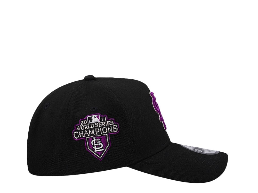 New Era St. Louis Cardinals World Series Champions 2011 Black Prime Edition 9Forty A Frame Snapback Cap