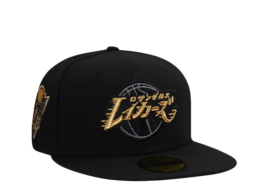 New Era Los Angeles Lakers Gold Katakana Black Prime Edition