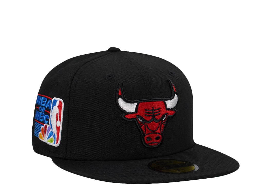 New Era Chicago Bulls NBA on NBC Black Throwback Edition 59Fifty Fitted Cap