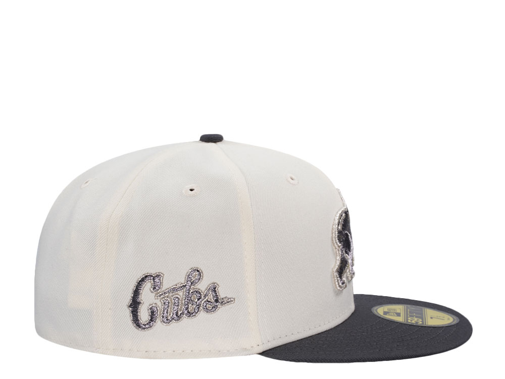 New Era Chicago Cubs Metallic Chrome Two Tone Edition 59Fifty Fitted Cap
