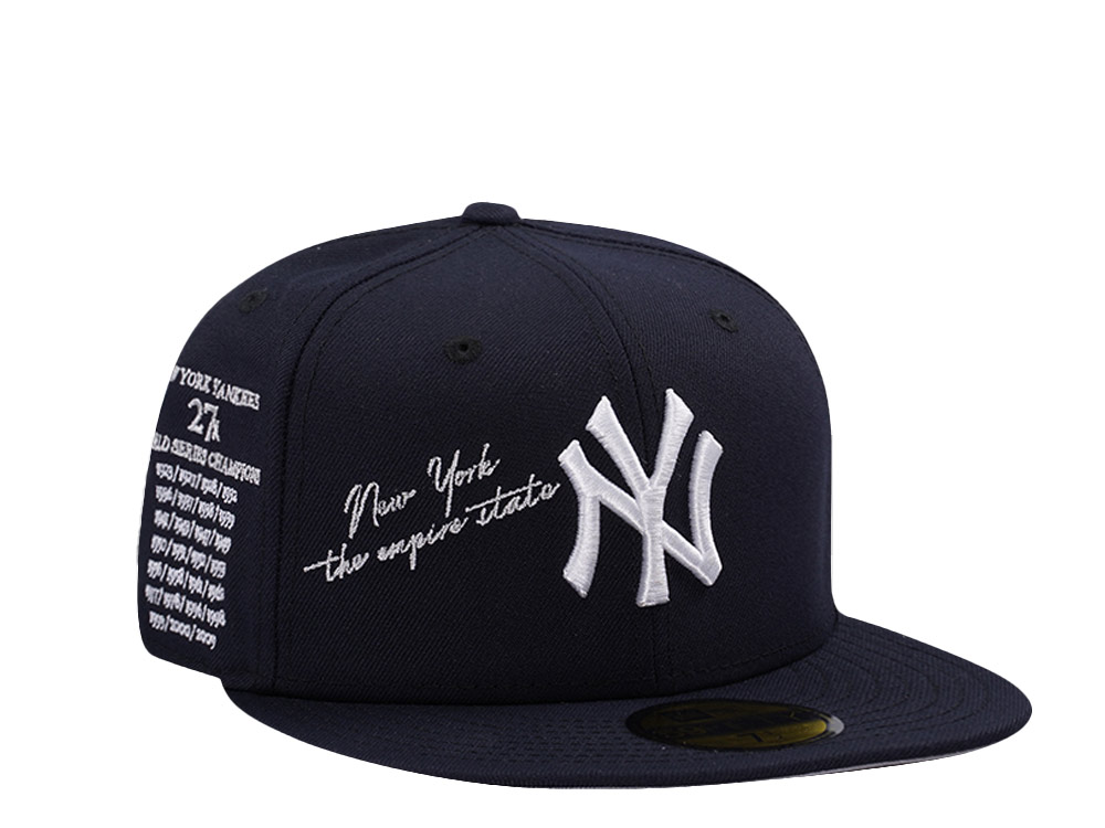 New Era New York Yankees 27x World Series Champions Navy Prime Edition 59Fifty Fitted Cap