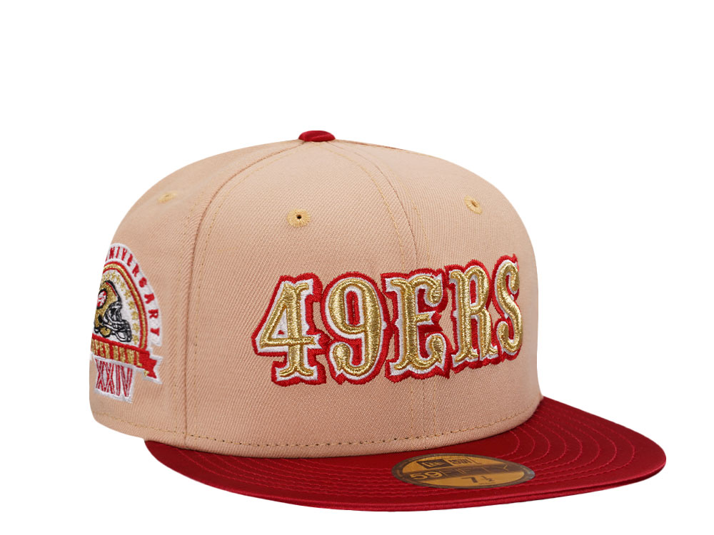 New Era San Francisco 49ers 30th Anniversary Satin Edition Khaki 59Fifty Fitted Cap