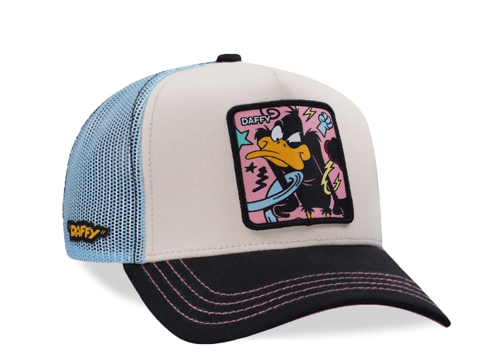 Capslab Looney Tunes Daffy Beige Trucker Snapback Cap