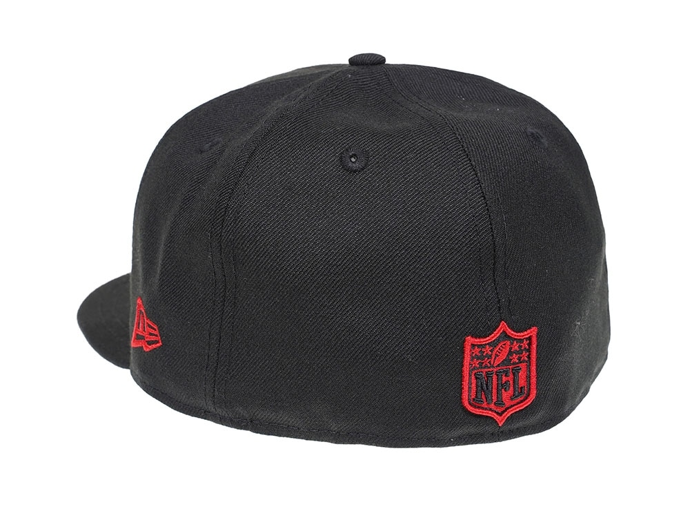 New Era New England Patriots Black Scarlet Edition 59Fifty Fitted Cap