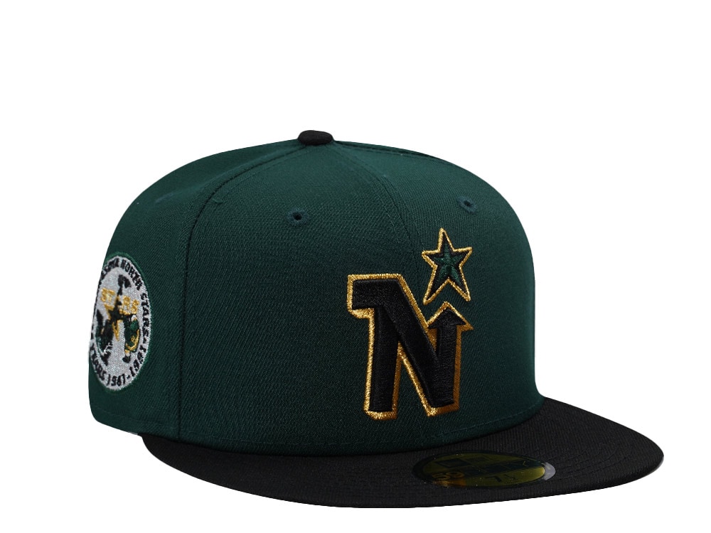 New Era Minnesota North Stars 25th Anniversary Dark Green Two Tone Edition 59Fifty Fitted Cap