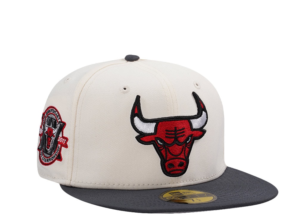 New Era Chicago Bulls 20th Anniversary Chrome Two Tone Edition 59Fifty Fitted Cap