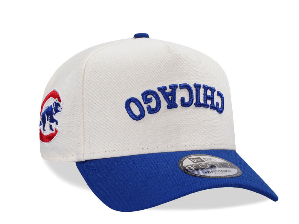 New Era Chicago Cubs Script Chrome Two Tone Edition 9Forty A Frame Snapback Cap