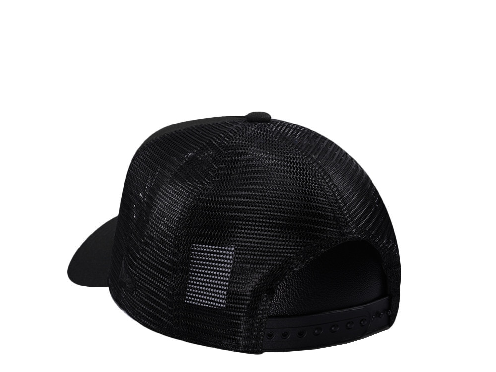 New Era Toronto Blue Jays Black On Black Edition 9Forty A Frame Trucker Snapback Cap