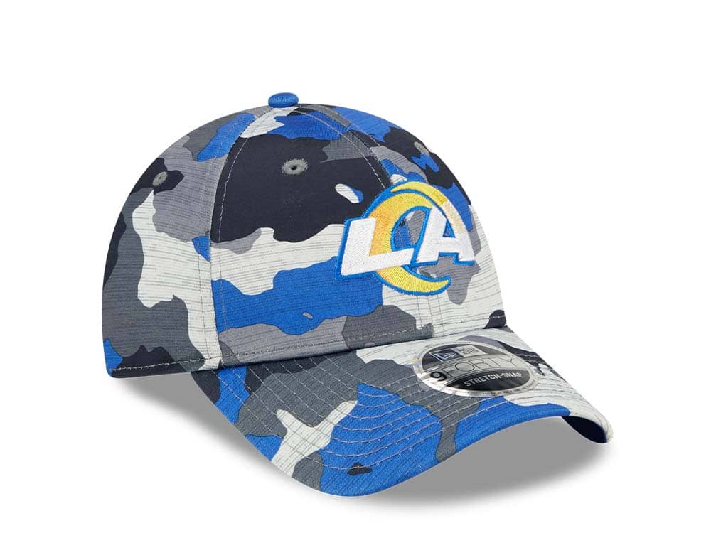 New Era Los Angeles Rams NFL Training Camp 22 Camo 9Forty Stretch Snapback Cap