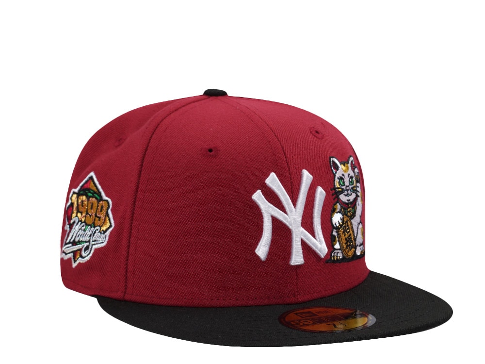 New Era New York Yankees World Series 1999 Lucky Cat Brick Red Two Tone Edition 59Fifty Fitted Cap