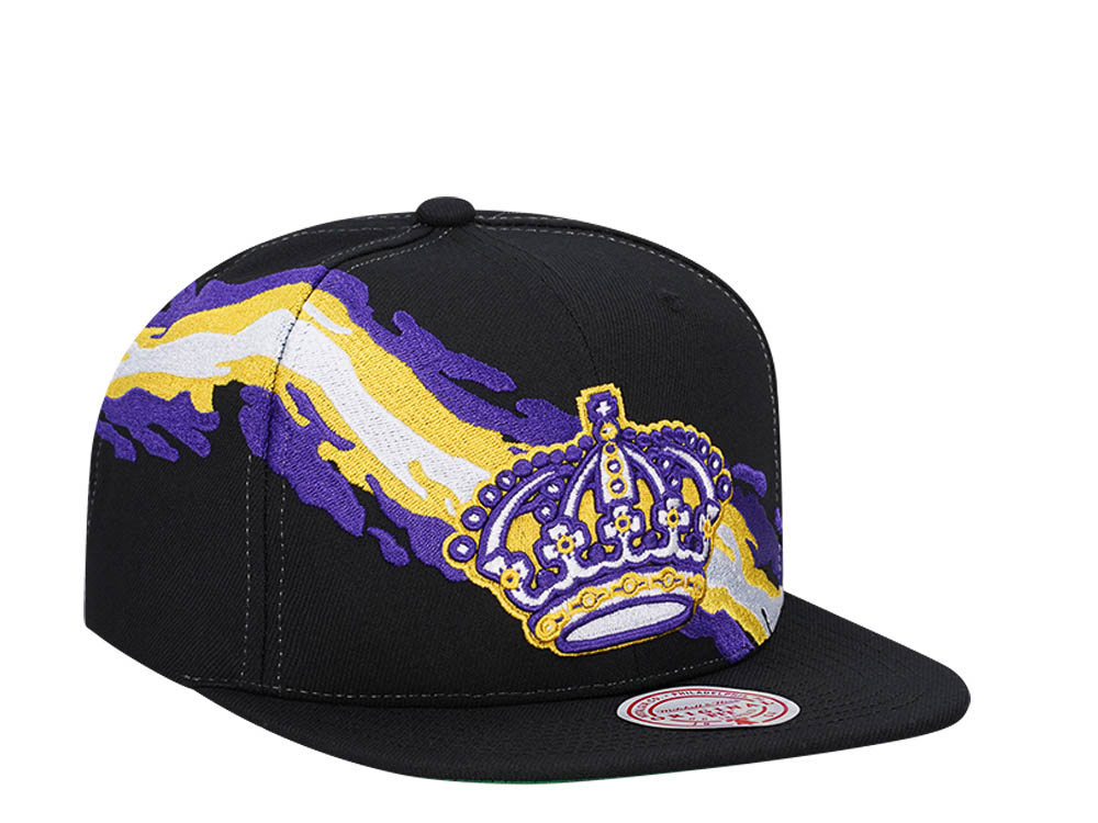 Mitchell & Ness Los Angeles Lakers Paintbrush Snapback Cap - Adjustable Wool Blend Baseball Hat - View #6