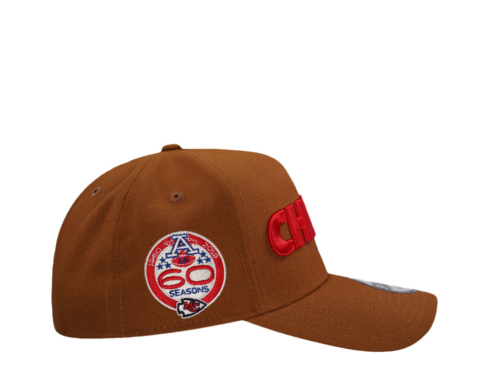 New Era Kansas City Chiefs 60th Anniversary Bourbon Prime Edition 9Forty A Frame Snapback Cap