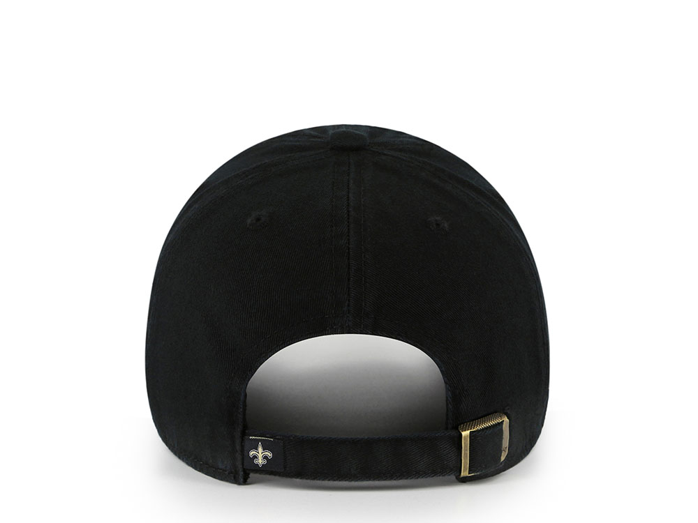 47Brand New Orleans Saints Black Classic Edition Clean Up Strapback Cap