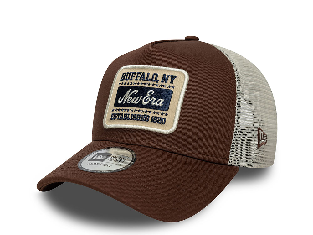 New Era Patch Brown Edition 9Forty A Frame Trucker Snapback Cap