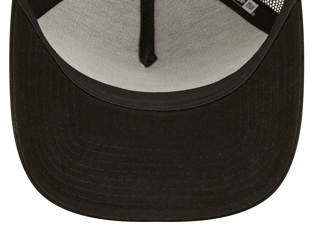 New Era Lucky Pig Logo Black A Frame Trucker Snapback Cap
