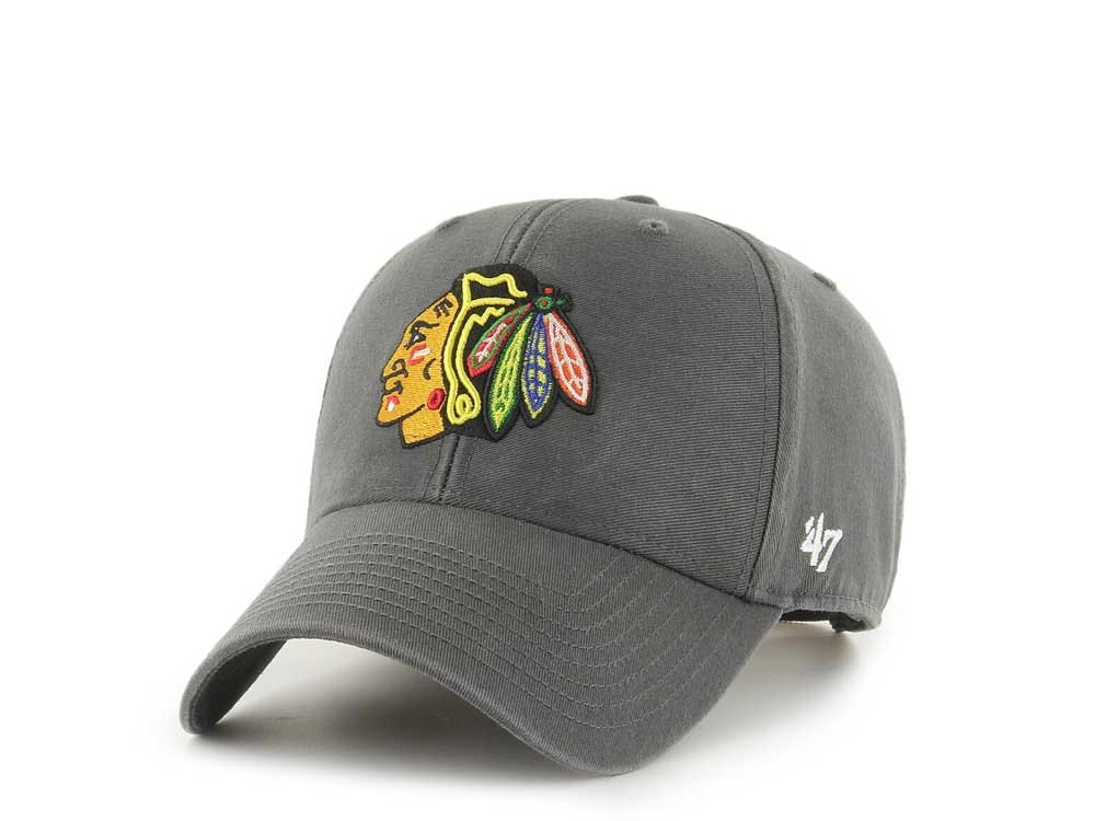 47Brand Chicago Blackhawks Legend Gray Classic Strapback Cap