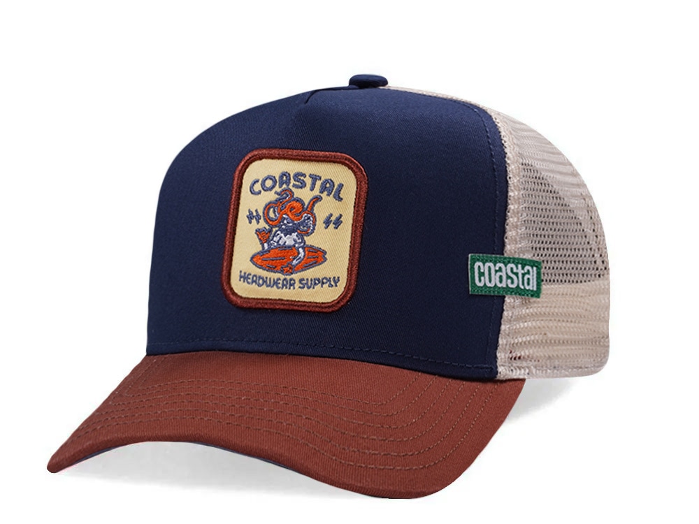 Djinns HFT Headwear Supply Navy Coastal Edition Trucker Snapback Cap