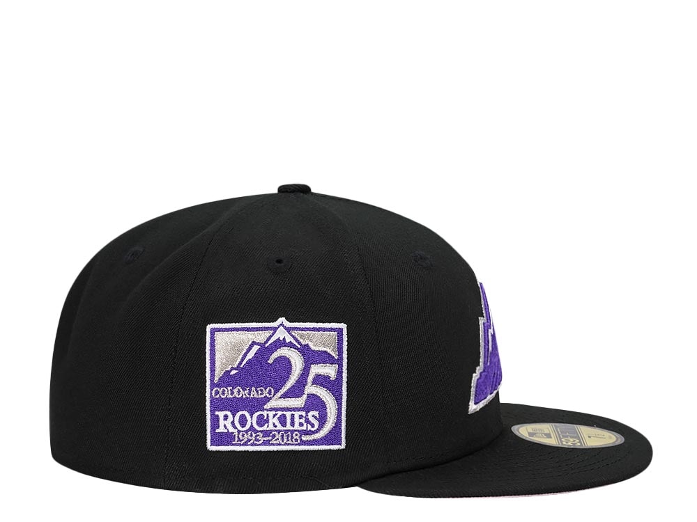 New Era Colorado Rockies 25th Anniversary Black and Pink Edition 59Fifty Fitted Cap