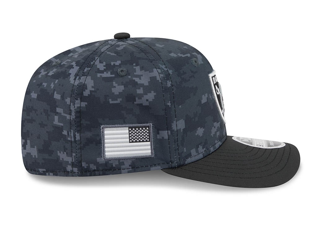 New Era Las Vegas Raiders NFL Salute to Service 2026 Digi Camo Black 9Seventy Stretch Snapback Cap