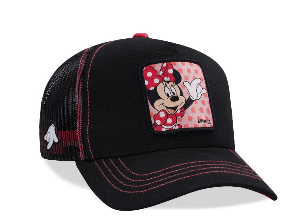 Capslab Disney Mickey and Friends Minnie Black Pink Edition Trucker Snapback Cap