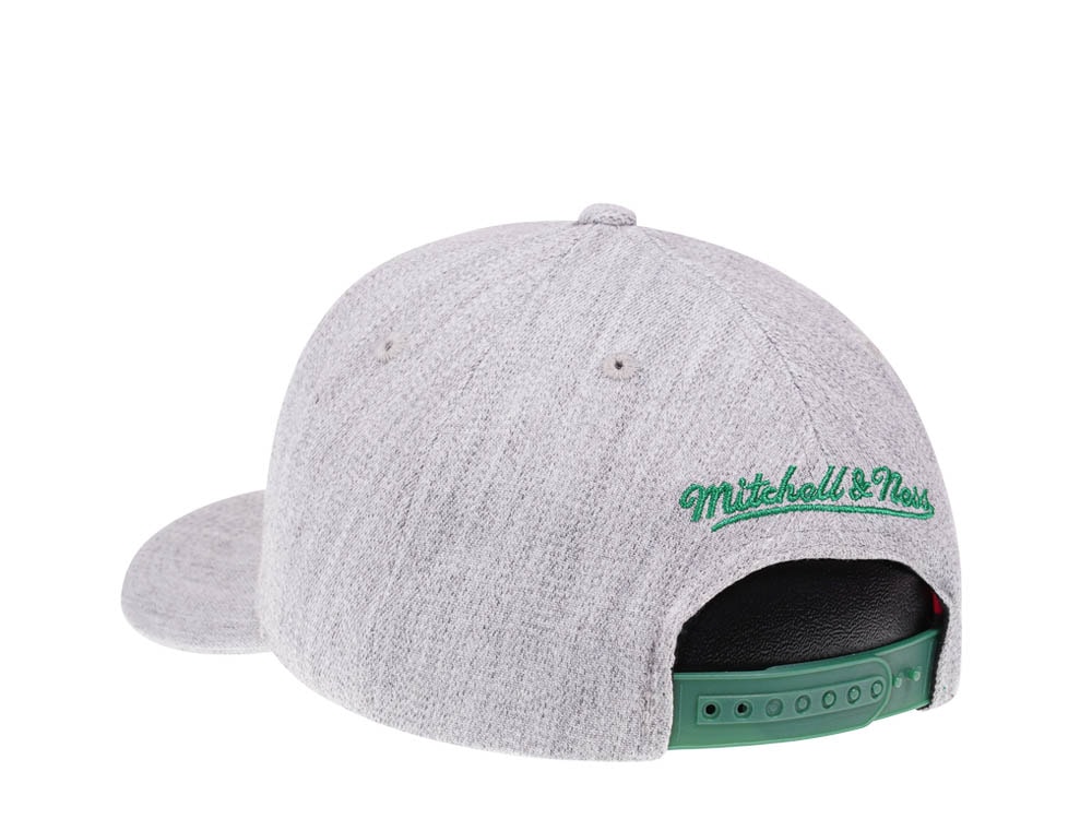 Mitchell & Ness Boston Celtics Heather Gray Red Line Flex Snapback Cap