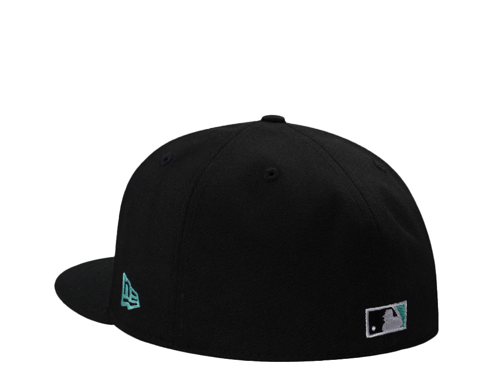 New Era Anaheim Angels 50th Anniversary Mint Black Prime Edition 59Fifty Fitted Cap