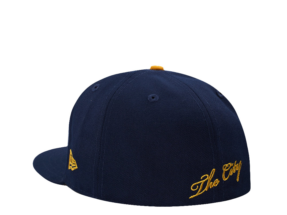 New Era Golden State Warriors 50th Anniversary Ocean Blue Prime Edition 59Fifty Fitted Cap