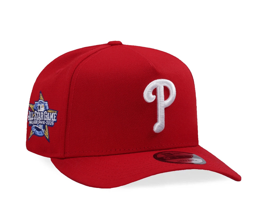 New Era Philadelphia Phillies All Star Game 2026 Scarlet Prime Edition 9Fifty A Frame Snapback Cap