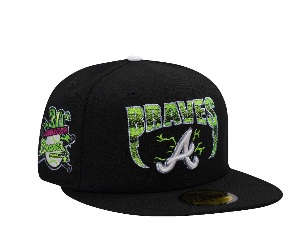 New Era Atlanta Braves 30th Anniversary Black Prime Edition 59Fifty Fitted Cap