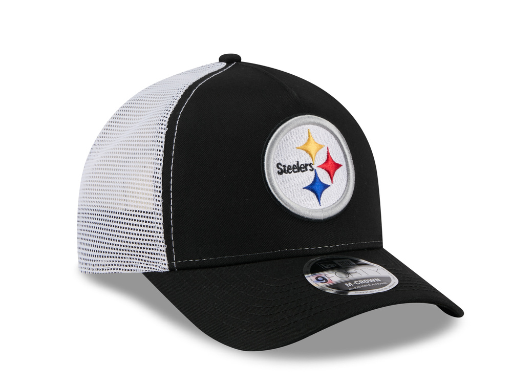New Era Pittsburgh Steelers Official Team Color Edition 9Forty M Crown A Frame Trucker Snapback Cap