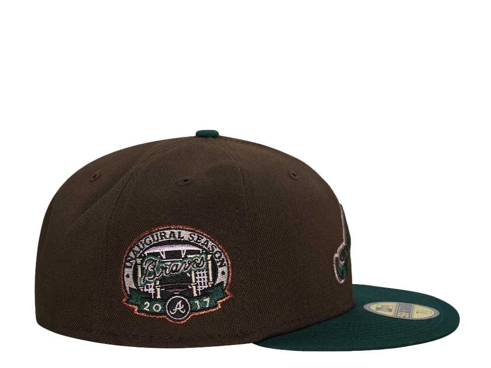 New Era Atlanta Braves Inaugural Season 2017 Forest Pink Two Tone Edition 59Fifty Fitted Cap